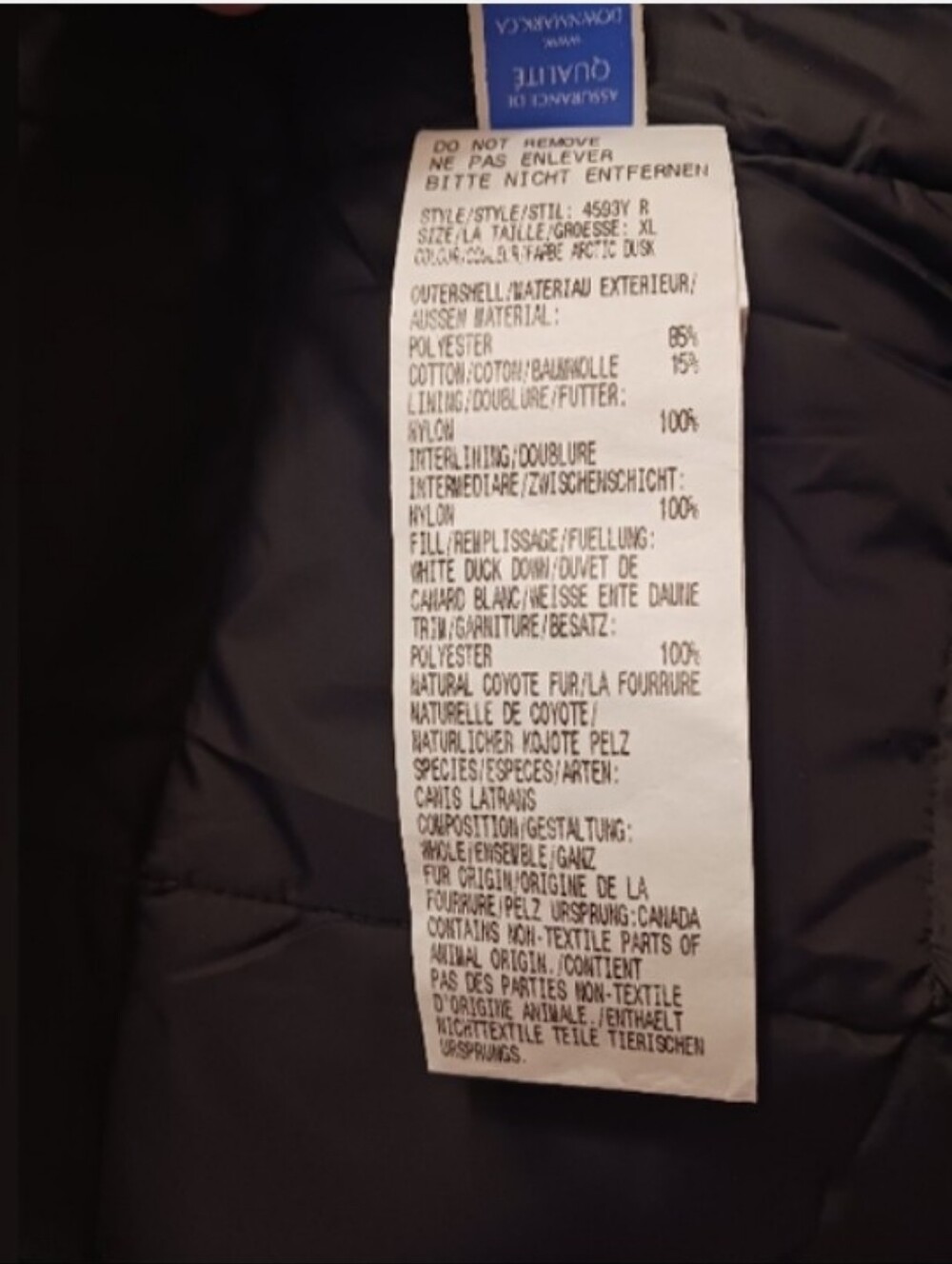Canada Goose Brittania Purple Parka ,coat Size Girls XL/18/,women Size XS - Picture 11 of 16